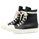 リックオウエンス 靴 スニーカー 黒色 ブラック & レディース 【 RICK OWENS SNEAKER BLACK MILK 】