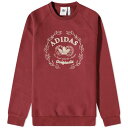 アディダス クルー スウェット シャドー シャドウ 赤 レッド スウェットトレーナー メンズ 【 ADIDAS CREW SWEAT / SHADOW RED 】 メンズファッション トップス