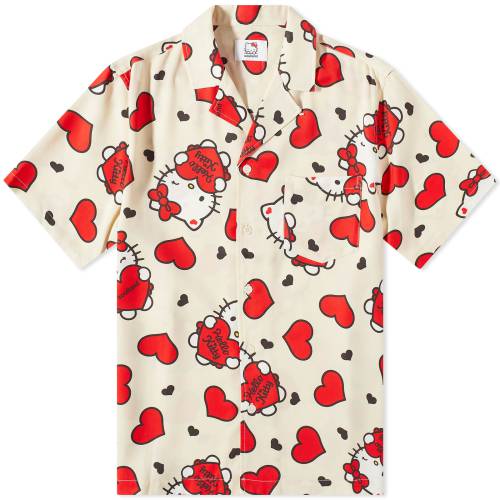 \Eh F zCg n[LeB[ END. Y y SOULLAND X HELLO KITTY ORSON HEART VACATION SHIRT - EXC / OFF WHITE AOP z Yt@bV gbvX