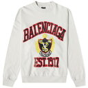 バレンシアガ カレッジ クルー スウェット 白色 ホワイト スウェットトレーナー メンズ 【 BALENCIAGA COLLEGE CREW SWEAT / DIRTY WHITE 】 メンズファッション トップス