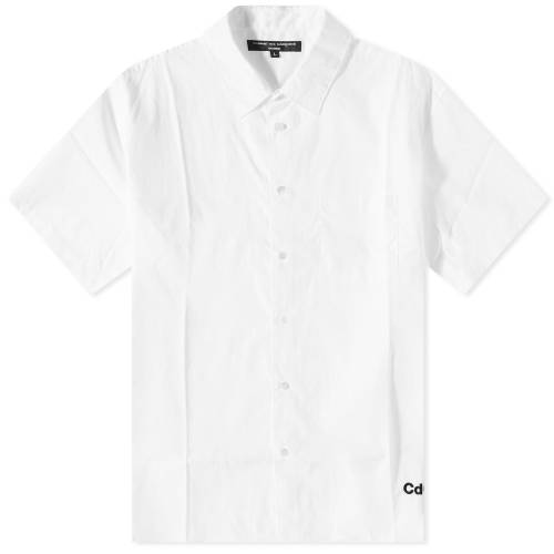 コムデギャルソン オム スリーブ ロゴ 白色 ホワイト GARçONS 半袖 メンズ 【 COMME DES GARçONS HOMME COMME DES HOMME SHORT SLEEVE LOGO HEM SHIRT / WHITE 】 メンズファッション トップス