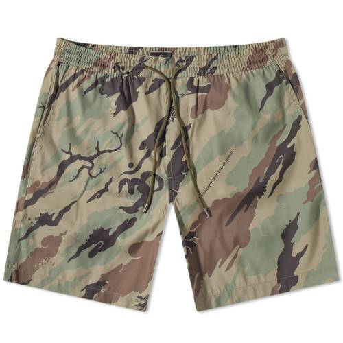 マハリシ カモ柄 ショーツ ハーフパンツ ウッドランド 水着 メンズ 【 MAHARISHI CAMO SWIM SHORTS / WOODLAND 】 メンズファッション