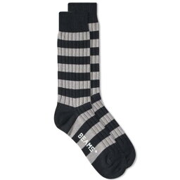 ビームス ストライプ 紺色 ネイビー メンズ 【 BEAMS PLUS BEAMS PLUS STRIPE RIB SOCK / NEW NAVY 】 インナー 下着 ナイトウエア レッグ