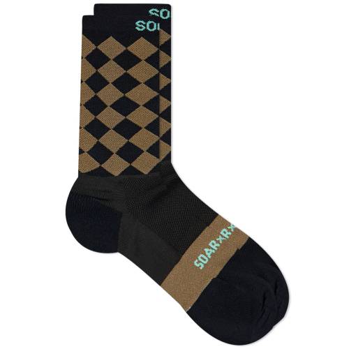 ダイヤモンド クルー 黒色 ブラック 茶色 ブラウン メンズ 【 SOAR DIAMOND CREW SOCK / BLACK BROWN 】 インナー 下着 ナイトウエア レッグ