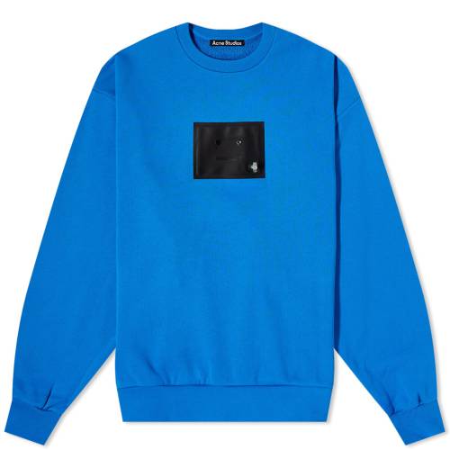 アクネストゥディオズ クルー スウェット 青色 ブルー スウェットトレーナー メンズ 【 ACNE STUDIOS ACNE STUDIOS FIAH INFLACE CREW SWEAT / SAPPHIRE BLUE 】 メンズファッション トップス