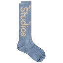 ANlXgDfBIY S F u[ sN & Y y ACNE STUDIOS ACNE STUDIOS LONG RIB LOGO SOCK / DUSTY BLUE & PEACH PINK z Ci[  iCgEGA bO