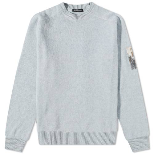 ラフシモンズ クルー スウェット 青色 ブルー スウェットトレーナー メンズ 【 RAF SIMONS RAF SIMONS HAMMERSLEEVE CREW SWEAT / LIGHT BLUE 】 メンズファッション トップス