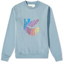 青色 ブルー スウェット メンズ 【 BLUE FLOWERS BLUE FLOWERS POLYCHROME SWEAT / 】 メンズファッション トップス トレーナー