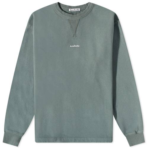 アクネストゥディオズ クルー スウェット 緑 グリーン スウェットトレーナー メンズ 【 ACNE STUDIOS ACNE STUDIOS FIN STAMP CREW SWEAT / CEDAR GREEN 】 メンズファッション トップス