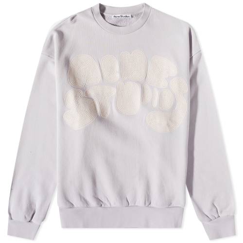 アクネストゥディオズ バブル ロゴ クルー スウェット スウェットトレーナー メンズ 【 ACNE STUDIOS ACNE STUDIOS FYRE BUBBLE LOGO CREW SWEAT / PALE LILAC 】 メンズファッション トップス