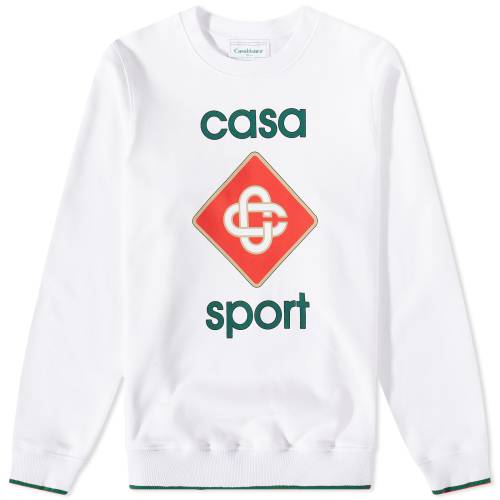 カサブランカ クルー スウェット オフホワイト スウェットトレーナー メンズ 【 CASABLANCA CASA SPORT CREW SWEAT / OFF-WHITE 】 メンズファッション トップス