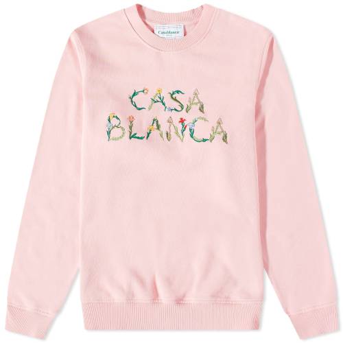 カサブランカ クルー スウェット ピンク L'ARCHE スウェットトレーナー メンズ 【 CASABLANCA FLEURIE CREW SWEAT / PINK 】 メンズファッション トップス