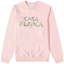 カサブランカ クルー スウェット ピンク L'ARCHE スウェットトレーナー メンズ 【 CASABLANCA FLEURIE CREW SWEAT / PINK 】 メンズファッション トップス