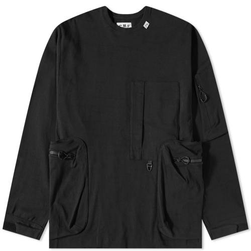 クルー スウェット 黒色 ブラック スウェットトレーナー メンズ 【 CMF COMFY OUTDOOR GARMENT CMF COMFY OUTDOOR GARMENT POCKET DETAIL CREW SWEAT / BLACK 】 メンズファッション トップス