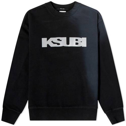 スビ ロゴ クルー スウェット 黒色 ブラック スウェットトレーナー レディース 【 KSUBI KLASSIC LOGO CREW SWEAT / BLACK 】 レディースファッション トップス