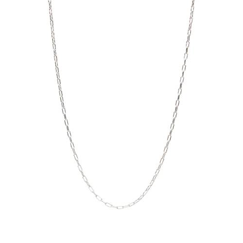 サンローラン ネックレス 銀色 シルバー メンズ 【 SILVER SAINT LAURENT RECTANGULAR SHORT CHAIN NECKLACE 】