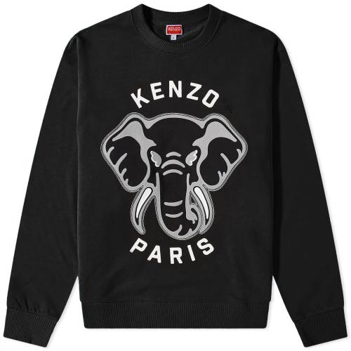 エレファント クラシック クルー スウェット 黒色 ブラック スウェットトレーナー メンズ 【 KENZO PARIS KENZO ELEPHANT CLASSIC CREW SWEAT / BLACK 】 メンズファッション トップス