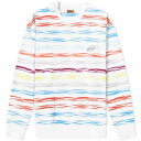 ジグ クルー スウェット 白色 ホワイト スウェットトレーナー & メンズ 【 MISSONI ZIG ZAG CREW SWEAT / WHITE & MULTI 】 メンズファッション トップス