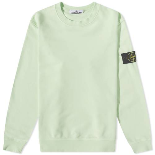 ストーンアイランド クルー スウェット 緑 グリーン メンズ 【 STONE ISLAND STONE ISLAND GARMENT DYED CREW NECK SWEAT / LIGHT GREEN 】 メンズファッション トップス トレーナー