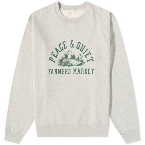 クルー スウェットシャツ トレーナー ヘザー スウェットトレーナーSHIRT メンズ 【 MUSEUM OF PEACE AND QUIET MUSEUM OF PEACE AND QUIET FARMERS MARKET CREW SWEATSHIRT / HEATHER 】 メンズファッション トップス