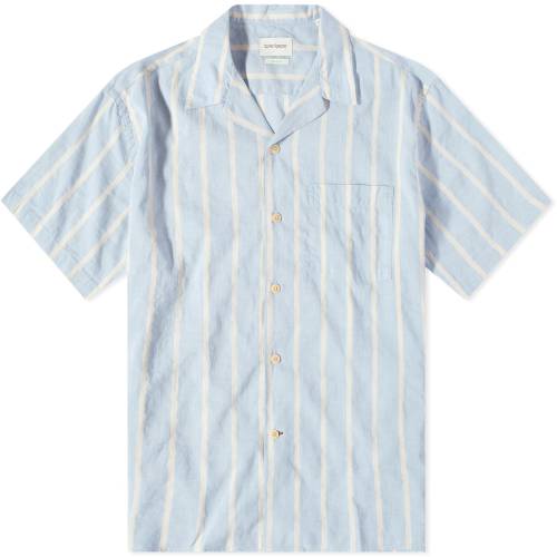 Io[XyT[ X[u F u[  Y y OLIVER SPENCER OLIVER SPENCER HAVANA SHORT SLEEVE SHIRT / BLUE z Yt@bV gbvX