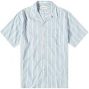 オリバースペンサー スリーブ 青色 ブルー 半袖 メンズ 【 OLIVER SPENCER OLIVER SPENCER HAVANA SHORT SLEEVE SHIRT / BLUE 】 メンズファッション トップス