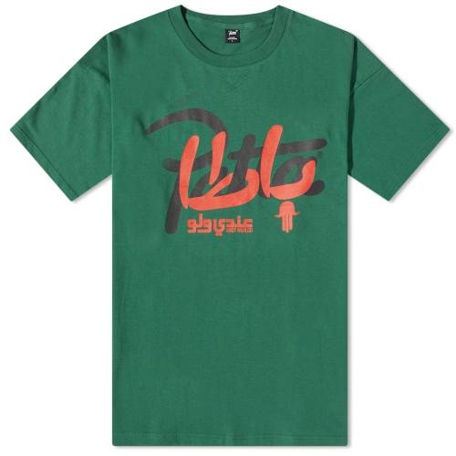 スクリプト Tシャツ メンズ 【 PATTA X HASSAN HAJJAJ SCRIPT T-SHIRT / EDEN 】 メンズファッション トップス カットソー