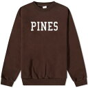 ゴルフ クルー スウェット 茶色 ブラウン スウェットトレーナー メンズ 【 QUIET GOLF QUIET GOLF PINES CREW SWEAT / BROWN 】 メンズファッション トップス