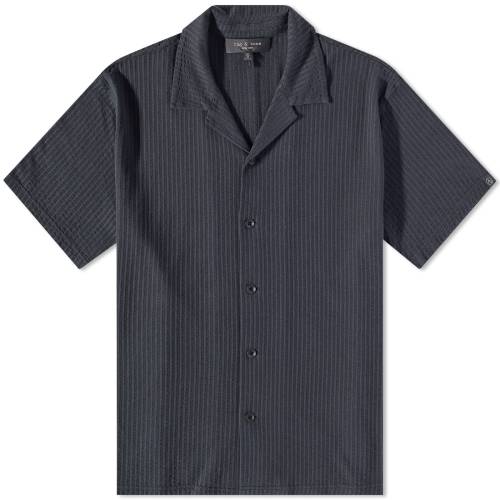 OAh{[ F ubN & Y y RAG & BONE RAG BONE AVERY SEERSUCKER SHIRT / BLACK z Yt@bV gbvX