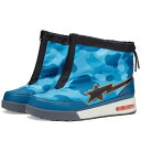 アベイシングエイプ カモ柄 青色 ブルー スニーカー メンズ 【 A BATHING APE A BATHING APE HONEYCOMB CAMO ZIP ROAD STA / BLUE 】