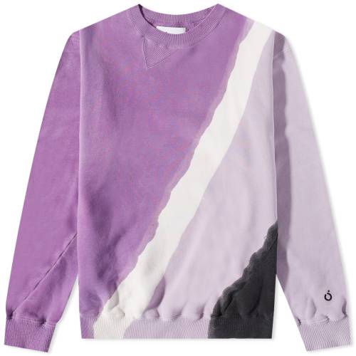 クルー スウェット 紫 パープル T.D. メンズ 【 NOMA T.D. NOMA HAND DYED TWIST CREW NECK SWEAT / DIAGONAL - PURPLE 】 メンズファッション トップス トレーナー