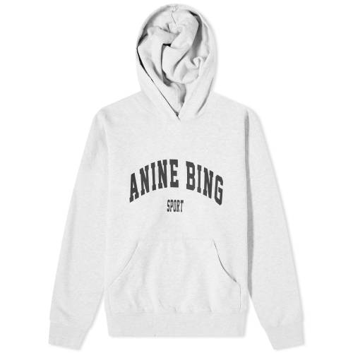 フード付 クルー スウェット 灰色 グレー スウェットトレーナー レディース 【 ANINE BING ANINE BING HARVEY HOODED CREW SWEAT / GREY MELANGE 】 レディースファッション トップス ニット セーター