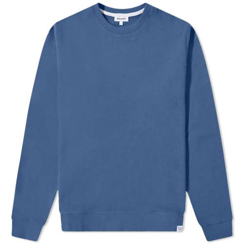 ノースプロジェクツ クラシック クルー スウェット 青色 ブルー スウェットトレーナー メンズ 【 NORSE PROJECTS NORSE PROJECTS VAGN CLASSIC CREW SWEAT / CALCITE BLUE 】 メンズファッション トップス