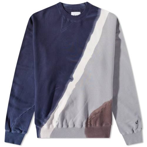 クルー スウェット 灰色 グレー T.D. メンズ 【 NOMA T.D. NOMA HAND DYED TWIST CREW NECK SWEAT / DIAGONAL - GREY 】 メンズファッション トップス トレーナー