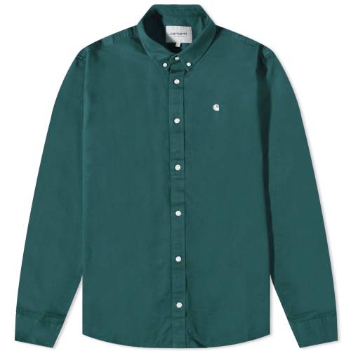 カーハート ダブリューアイピー 緑 グリーン & メンズ 【 CARHARTT WIP CARHARTT WIP MADISON SHIRT / DISCOVERY GREEN & WAX 】 メンズファッション トップス