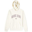 フード付 クルー スウェット 白色 ホワイト スウェットトレーナー レディース 【 ANINE BING ANINE BING HARVEY HOODED CREW SWEAT / OFF WHITE 】 レディースファッション トップス ニット セーター