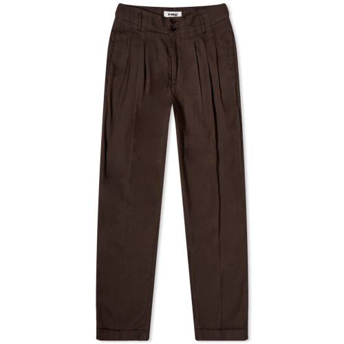 ワイエムシー 茶色 ブラウン レディース 【 YMC KEATON LINEN TROUSERS / BROWN 】 レディースファッション ボトムス パンツ