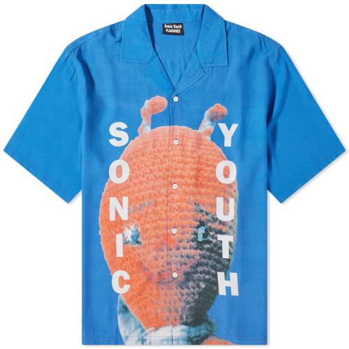 vW[Y F u[ Y y PLEASURES ALIEN CAMP VACATION SHIRT / BLUE z Yt@bV gbvX