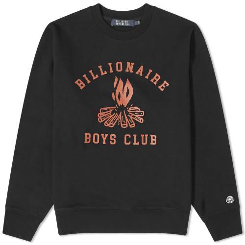 クラブ クルー スウェット 黒色 ブラック ビリオネアボーイズクラブ スウェットトレーナー メンズ 【 BILLIONAIRE BOYS CLUB BILLIONAIRE BOYS CLUB CAMPFIRE CREW SWEAT / BLACK 】 メンズファッション トップス