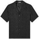 ヴァレンティノ アイコン 黒色 ブラック メンズ 【 VALENTINO ICON SILK VACATION SHIRT / BLACK 】 メンズファッション トップス