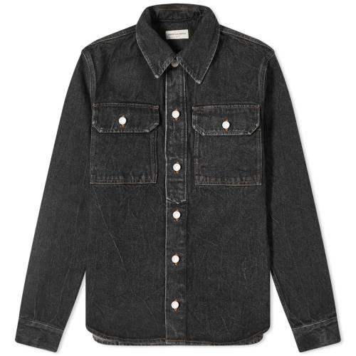 デニム ジャケット 黒色 ブラック デニムシャツ メンズ 【 DRIES VAN NOTEN DRIES VAN NOTEN CURTIS DENIM SHIRT JACKET / BLACK 】 メンズファッション トップス