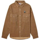 コーデュロイ 茶色 ブラウン メンズ 【 ICECREAM CORDUROY CHECK SHIRT / BROWN CHECK 】 メンズファッション トップス