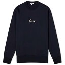 ノースプロジェクツ ロゴ クルー スウェット 紺色 ネイビー スウェットトレーナー メンズ 【 NORSE PROJECTS NORSE PROJECTS ARNE CHAIN STITCH LOGO CREW SWEAT / DARK NAVY 】 メンズファッション トップス