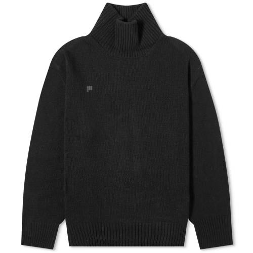 楽天スニケスニット トレーナー 黒色 ブラック メンズ 【 PANGAIA RECYCLED CASHMERE KNIT CHUNKY TURTLENECK SWEATER / BLACK 】 メンズファッション トップス セーター