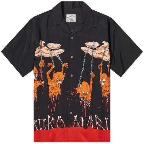 R}A F ubN Y y WACKO MARIA WACKO MARIA X NECKFACE TYPE 2 VACATION SHIRT / BLACK z Yt@bV gbvX