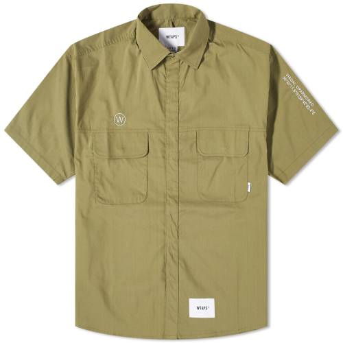 _u^bvX X[u I[u  Y y WTAPS 18 PRINTED SHORT SLEEVE SHIRT / OLIVE DRAB z Yt@bV gbvX