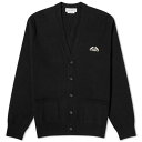 アレキサンダーマックイーン ロゴ カーディガン 黒色 ブラック メンズ 【 ALEXANDER MCQUEEN ALEXANDER MCQUEEN EMBROIDERED SEAL LOGO CARDIGAN / BLACK 】 メンズファッション トップス