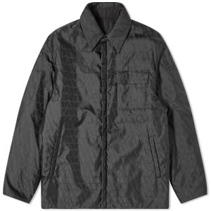 ヴァレンティノ ロゴ ナイロン 黒色 ブラック メンズ 【 VALENTINO V LOGO NYLON OVERSHIRT / BLACK 】 メンズファッション トップス