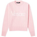 FT[`F S sN fB[X y VERSACE KNITTED LOGO JUMPER / PALE PINK z fB[Xt@bV gbvX jbg Z[^[