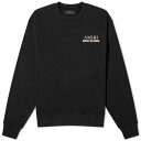 アミリ クルー スウェット 黒色 ブラック スウェットトレーナー メンズ 【 AMIRI WATERCOLOUR BAR CREW SWEAT / BLACK 】 メンズファッション トップス